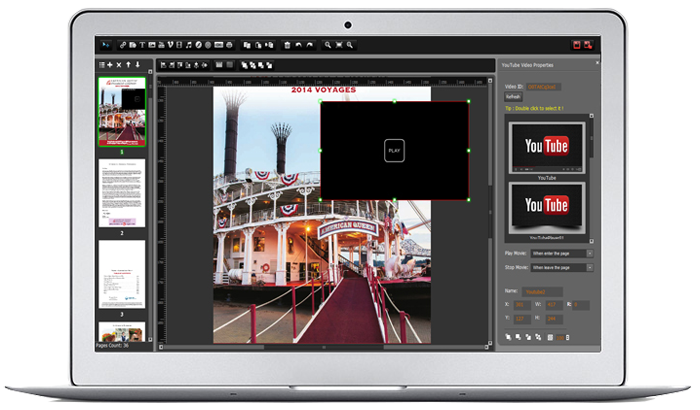 add Flash, image, video, links